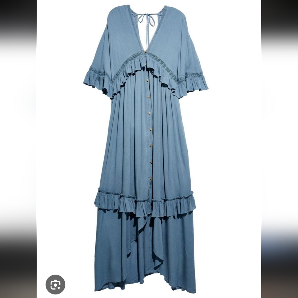 Free People Paradiso Maxi Dress | Dusty Blue | XS